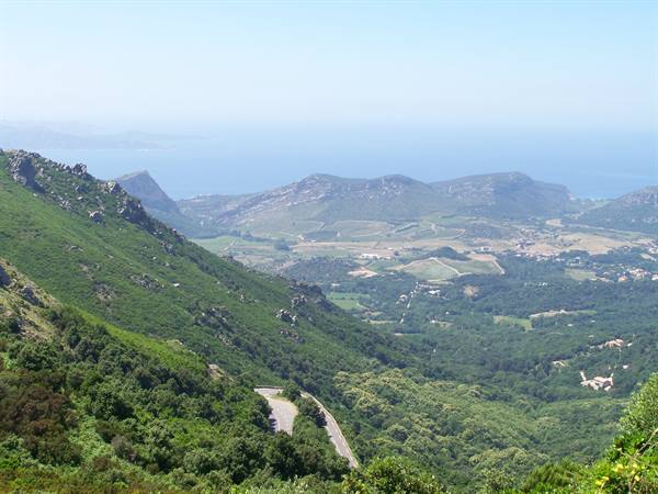 Saint Florent view from the mountains
