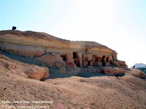 Rock-cut tombs in the sandstone of Gebel al-Mawta, Siwa Oasis