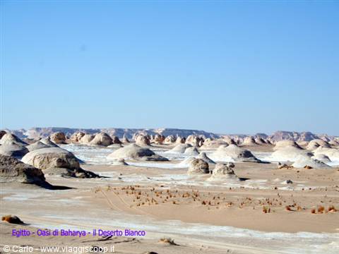 White chalk formations of the White Desert near Bahariya Oasis