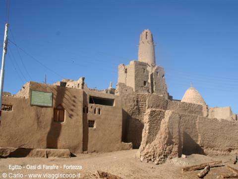Ancient mud-brick fortress at Farafra Oasis