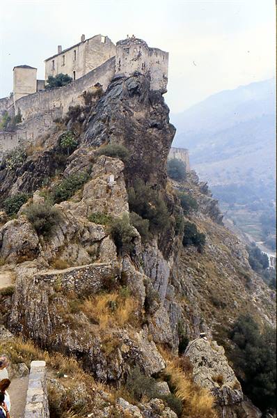Gjirokastër fortress standing atop the steep rocky ridge