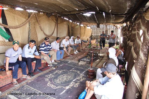 Jordan - Castle of Kharana - everyone at the bar