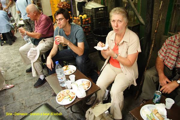 Syria - Damascus - lunch of kebab