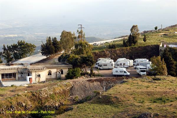 Syria - view from the Krak des Chevaliers - Park Hotel