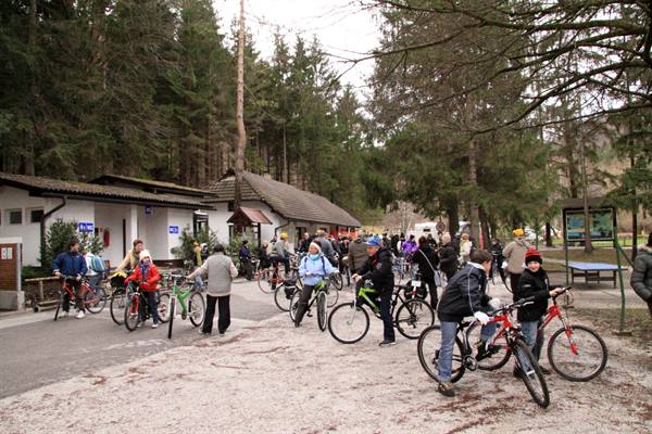 off we go by bike