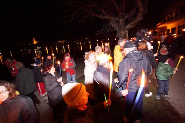 Lake Bled - the torchlight procession