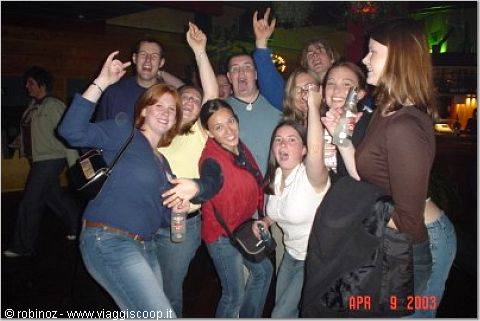 Stephanie, Anton, Rebby, me, Barclay, Tina, Louise, Paul, Brooke, Allison at the disco pub