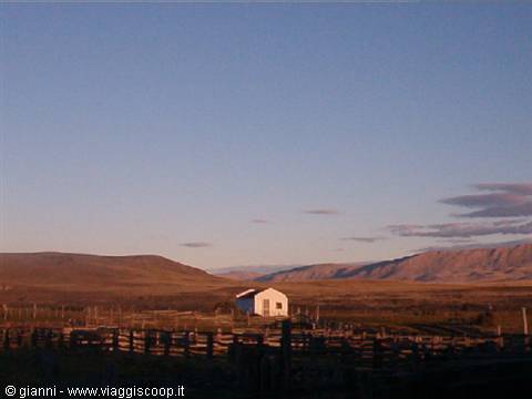 The last ray of sun on the corral