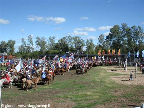 Opening ceremony on the field.