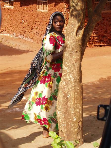 woman in a village