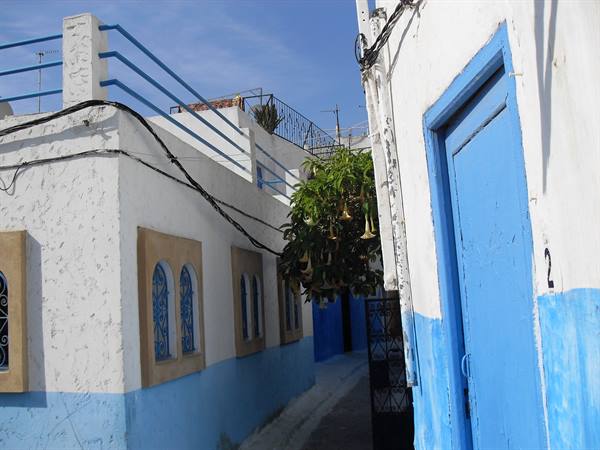 white and blue in Casablanca