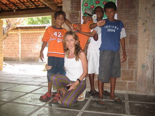Me among the kids of the centre