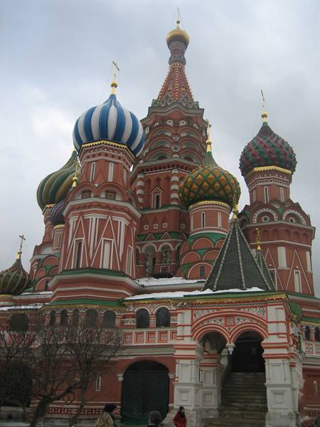 The very colourful St Basil's Cathedral