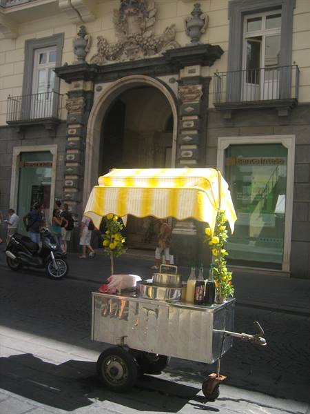 The shaved-ice vendor's cart