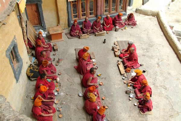 Lunch at the Phuktal Gompa