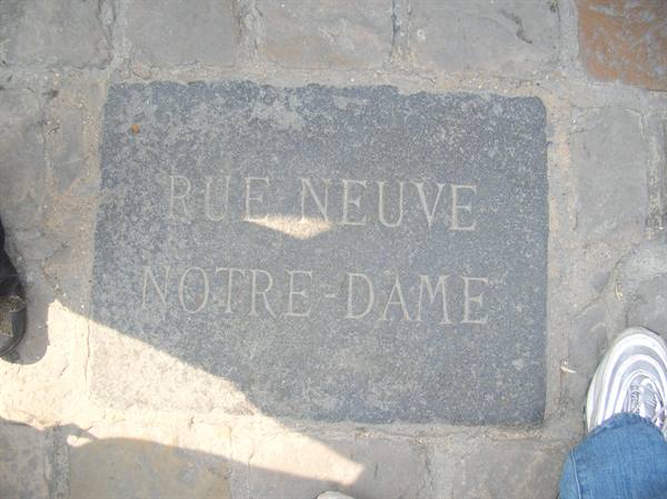 On the square in front of Notre Dame
