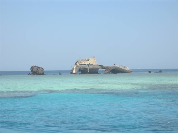 A wreck stuck in the coral reef more than 60 years ago...