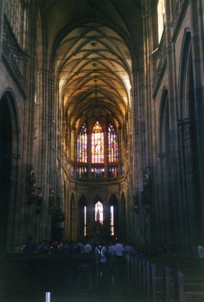 The interior of St Vitus Cathedral