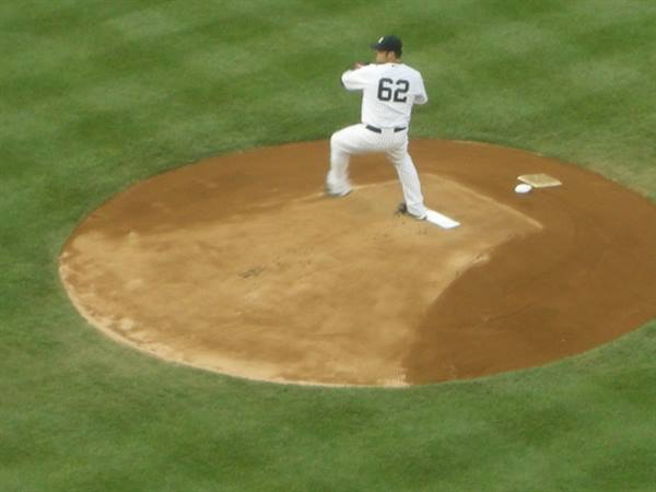Pitcher in action