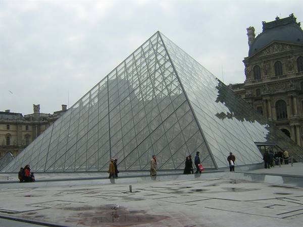 The entrance of the Louvre