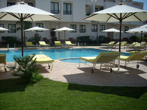 The hotel pool