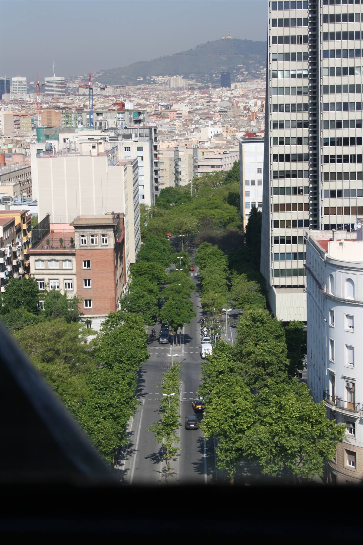 Las Ramblas from the Mirador de Colom