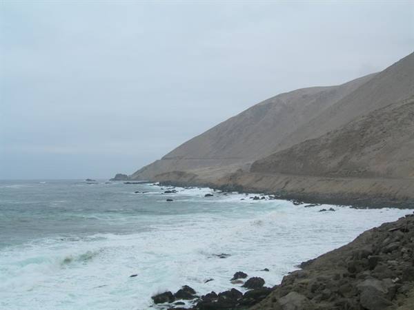 The ocean from the Pan-American Highway