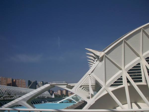 White Calatrava structures at the City of Arts and Sciences, Valencia