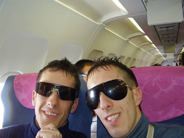 ME AND STE ON THE PLANE