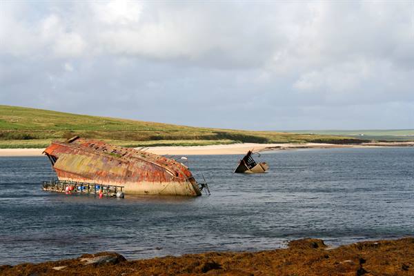 Scapa Flow, Orkney - wreck of a German ship