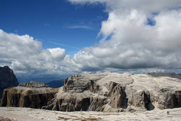 On the top of the Pordoi - Dolomites
