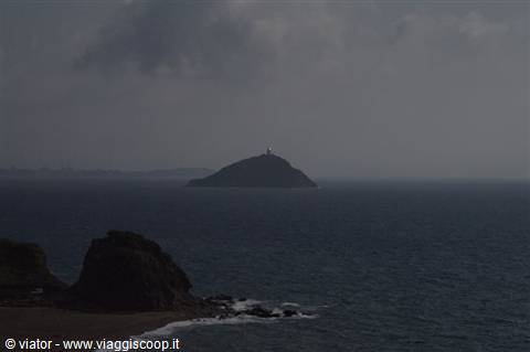The Cerboli islet at dusk