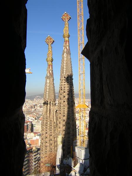 VIEW FROM ABOVE OF THE SAGRADA FAMILIA