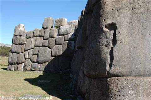 Cyclopean stone walls at Sacsayhuamán, Cusco, under the sun