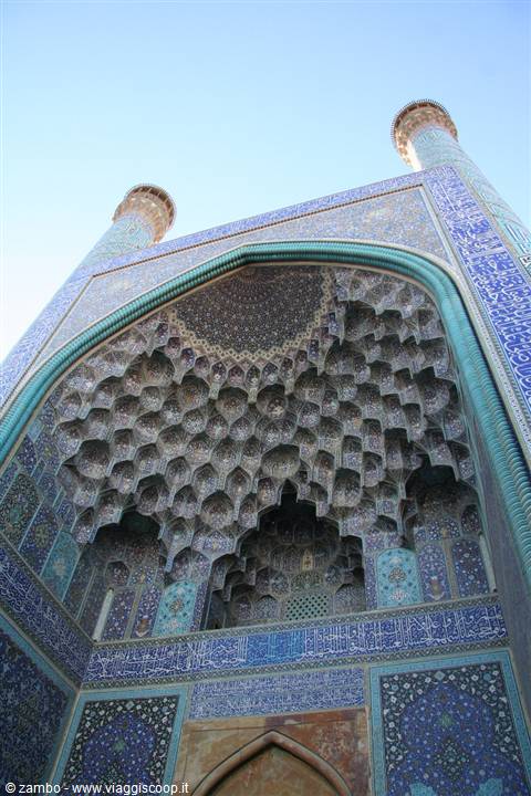 Tiled portal with muqarnas vaulting, Shah Mosque, Esfahan