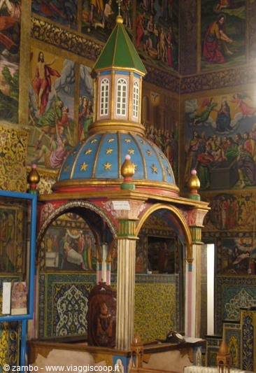 Vank Armenian Cathedral in Isfahan, painted dome and frescoes