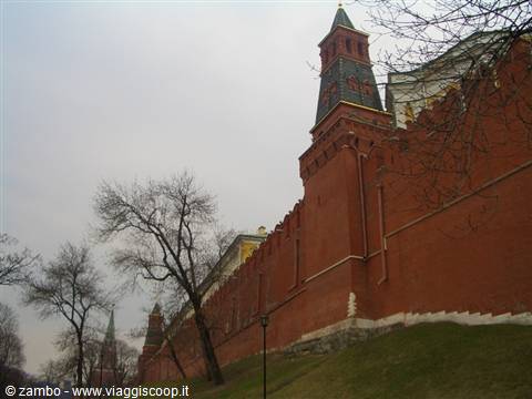 The red walls of the Kremlin