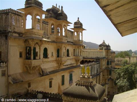 Domed pavilions and chhatris of Udaipur's City Palace