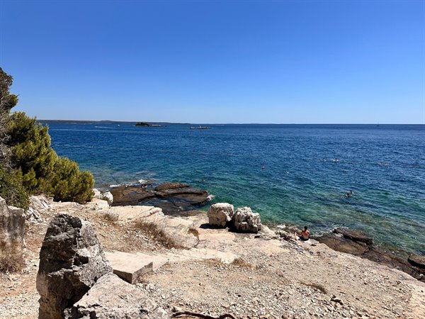 A dip in the turquoise waters of the Adriatic coast, a perfect day.