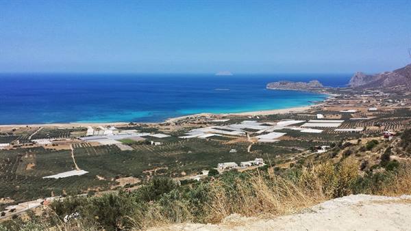 Breathtaking panorama over the coast of Falasarna, endless turquoise and a happy heart.