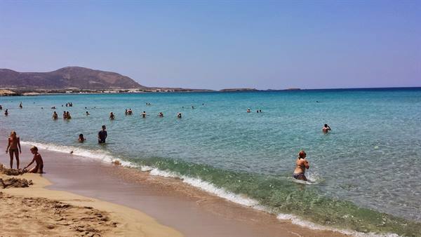 A dip in the turquoise waters: a perfect day at the sea.