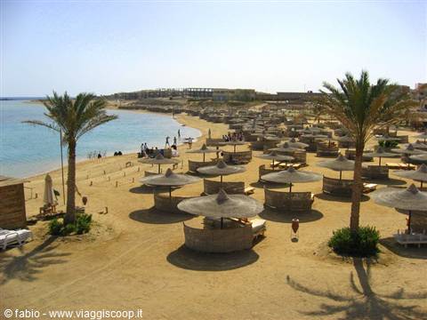 beach and umbrellas at the veraclub