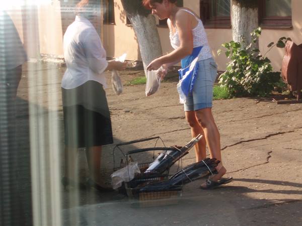 dried fish sold at the train stop