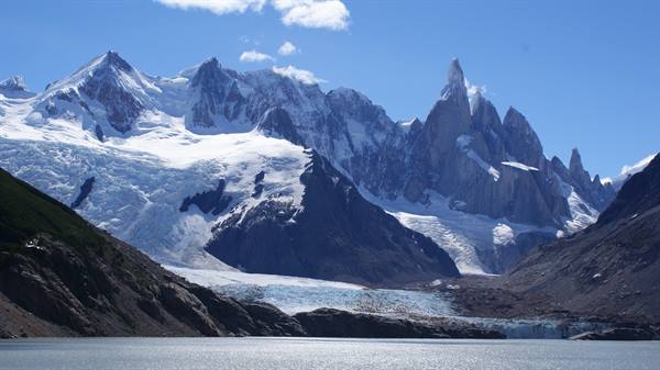 Cerro Torre and its glacier above Laguna Torre, El Chaltén