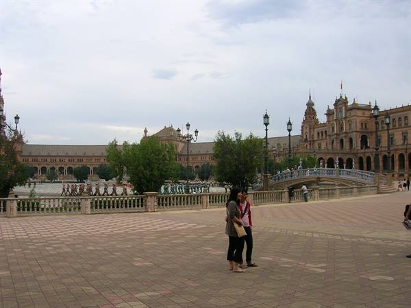 on the set of Star Wars in Seville
