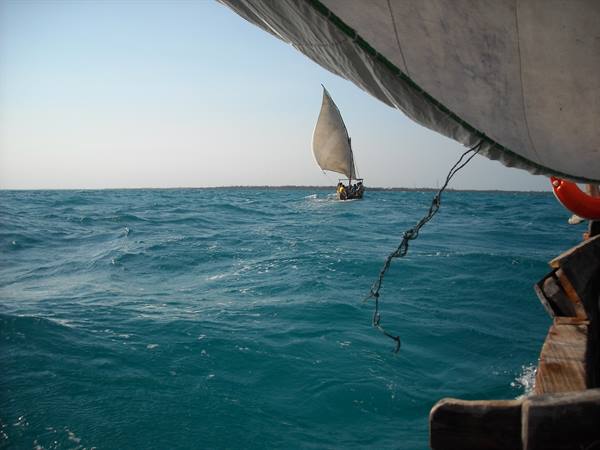 on the way back from Quale island