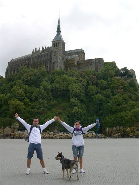 BELOW MONT SAINT MICHEL AT LOW TIDE . . . SPECTACULAR ! ! ! (LOWER NORMANDY)