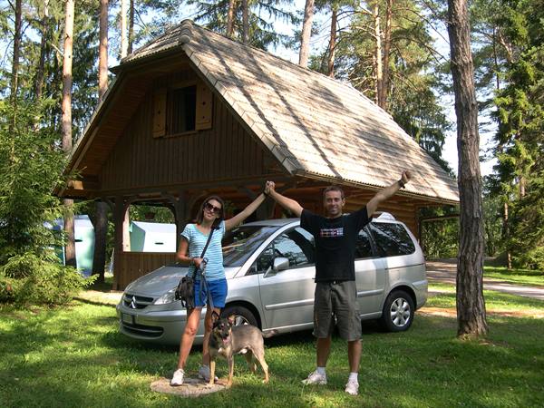 OUR HUT IN THE WOODS AT CAMPING SOBEC