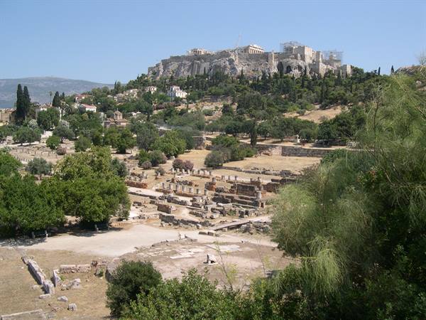 VIEW OF THE PARTHENON FROM THE VALLEY BELOW