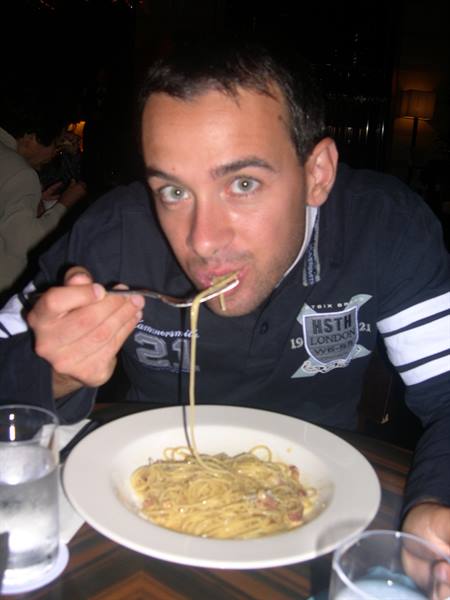 A DELICIOUS CARBONARA . . .